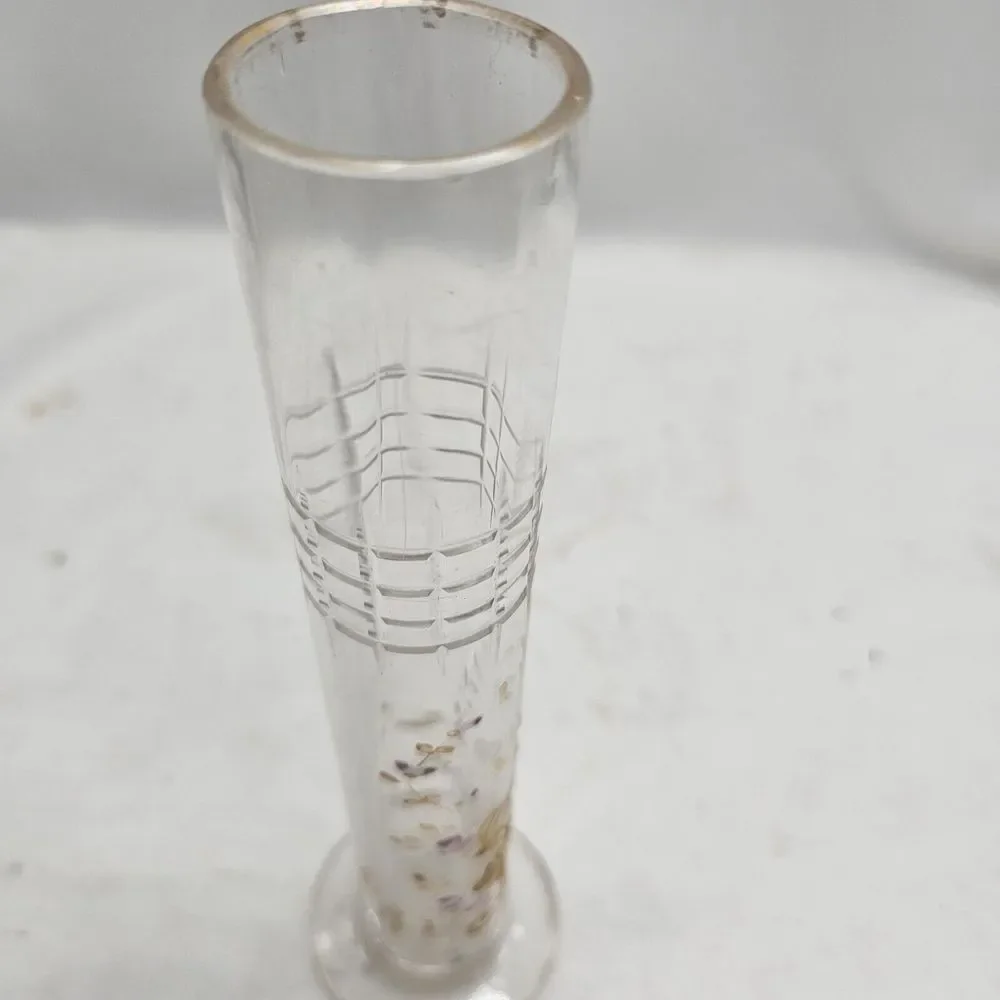 Antique French Bud Vase Hand Painted Floral Design Delicate Circa 1900‎
